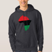 Vlag rood, zwart en groen Afrika Hoodie (Voorkant)
