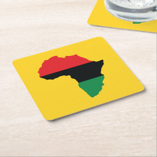 Vlag rood, zwart en groen Afrika Kartonnen Onderzetters