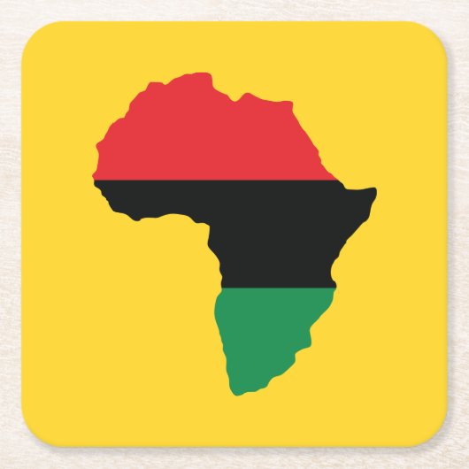 Vlag rood, zwart en groen Afrika Kartonnen Onderzetters (Voorkant)