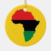 Vlag rood, zwart en groen Afrika Keramisch Ornament (Voorkant)