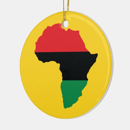 Vlag rood, zwart en groen Afrika Keramisch Ornament (Links)