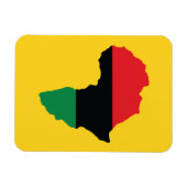 Vlag rood, zwart en groen Afrika Magneet (Horizontaal)