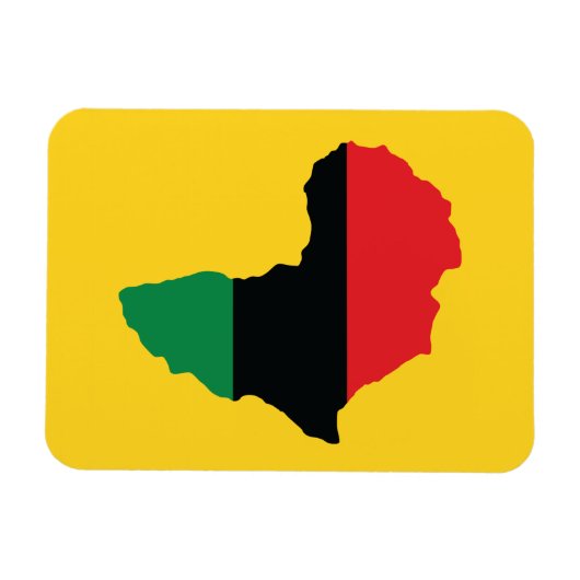 Vlag rood, zwart en groen Afrika Magneet (Horizontaal)