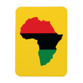 Vlag rood, zwart en groen Afrika Magneet (Verticaal)