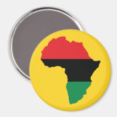Vlag rood, zwart en groen Afrika Magneet (Voorkant / Achterkant)