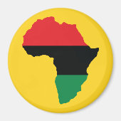 Vlag rood, zwart en groen Afrika Magneet (Voorkant)