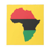 Vlag rood, zwart en groen Afrika Notitieblok (Voorkant)