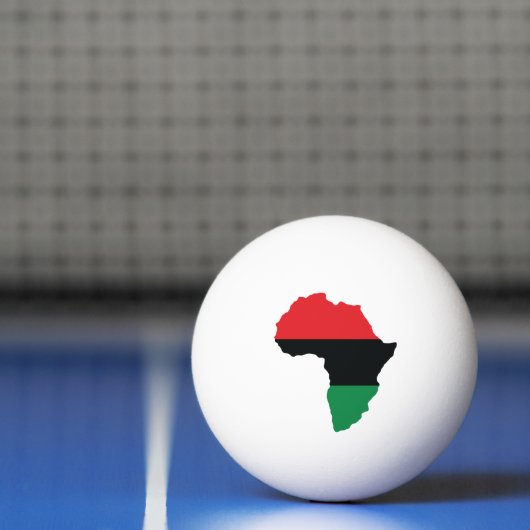 Vlag rood, zwart en groen Afrika Pingpongbal (Net)