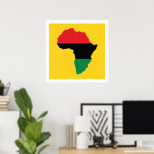 Vlag rood, zwart en groen Afrika Poster (Thuiskantoor)