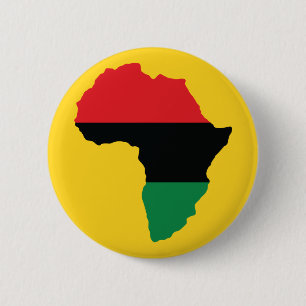 Vlag rood, zwart en groen Afrika Ronde Button 5,7 Cm