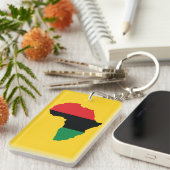 Vlag rood, zwart en groen Afrika Sleutelhanger (Voorkant Rechts)