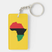 Vlag rood, zwart en groen Afrika Sleutelhanger (achterkant)