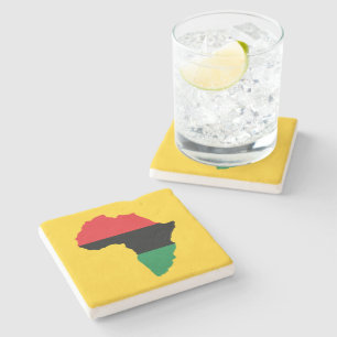 Vlag rood, zwart en groen Afrika Stenen Onderzetter