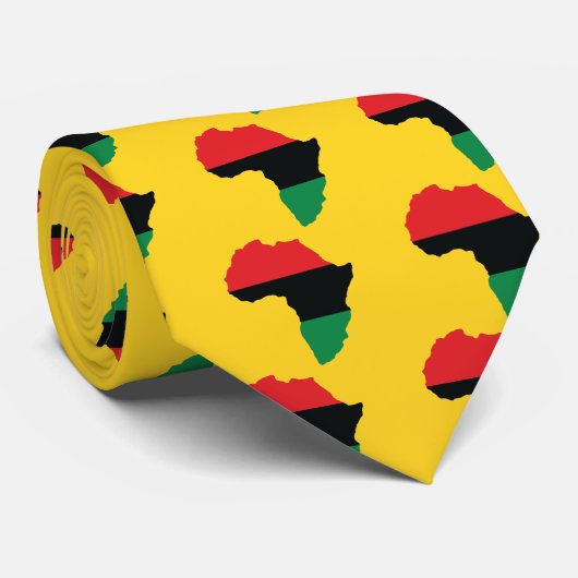 Vlag rood, zwart en groen Afrika Stropdas (Opgerold)