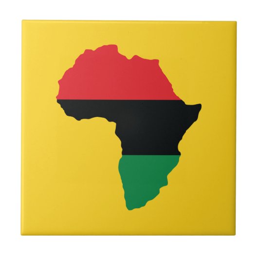 Vlag rood, zwart en groen Afrika Tegeltje (Voorkant)