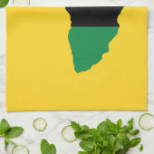Vlag rood, zwart en groen Afrika Theedoek (Gevouwen)