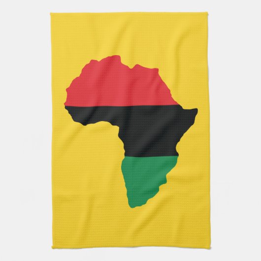 Vlag rood, zwart en groen Afrika Theedoek (Verticaal)