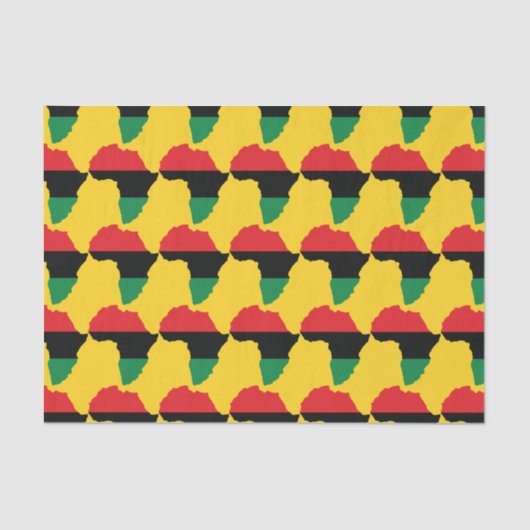 Vlag rood, zwart en groen Afrika Tissuepapier (Voorkant)