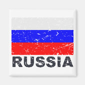  vlag Rusland Magneet (Voorkant)