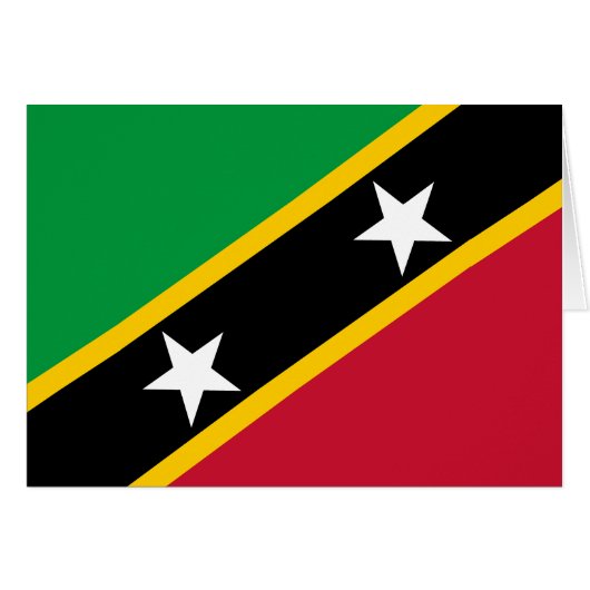 Vlag Saint Kitts en Nevis (Voorkant Horizontaal)