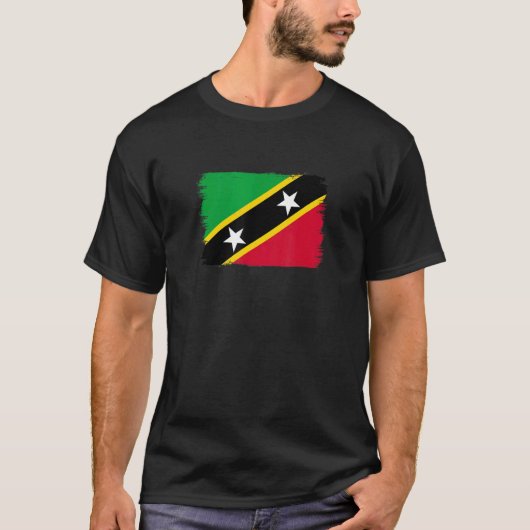 Vlag Saint Kitts en Nevis 1 T-shirt (Voorkant)