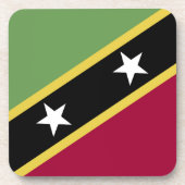 vlag Saint Kitts en Nevis Bier Onderzetter (Voorkant)