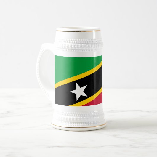 Vlag Saint Kitts en Nevis Bierpul (Voorkant links)