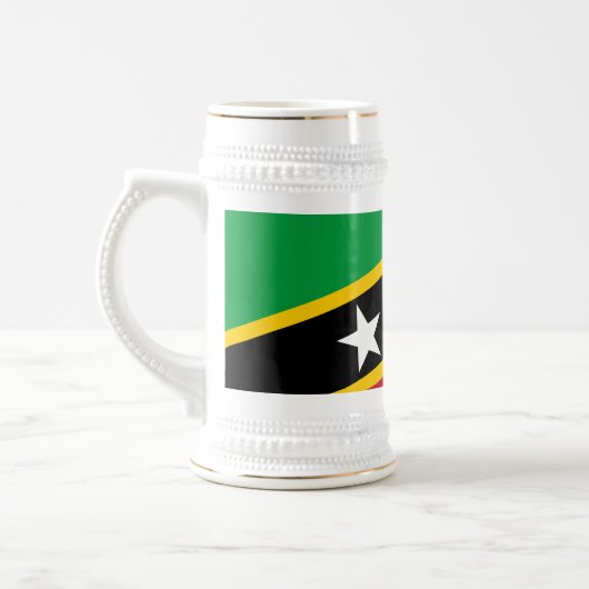 Vlag Saint Kitts en Nevis Bierpul (Links)