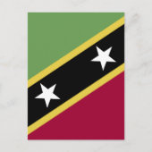 vlag Saint Kitts en Nevis Briefkaart (Voorkant)