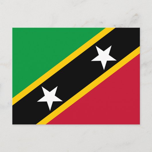 Vlag Saint Kitts en Nevis Briefkaart (Voorkant)
