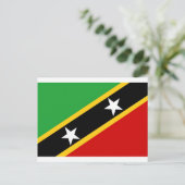 vlag Saint Kitts en Nevis Briefkaart (Staand voorkant)