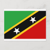 vlag Saint Kitts en Nevis Briefkaart (Voorkant)