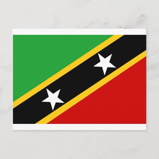 vlag Saint Kitts en Nevis Briefkaart (Voorkant)