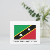 Vlag Saint Kitts en Nevis Briefkaart (Staand voorkant)