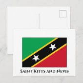 Vlag Saint Kitts en Nevis Briefkaart (Voorkant / Achterkant)