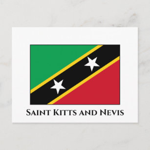 Vlag Saint Kitts en Nevis Briefkaart