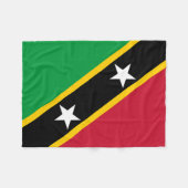 Vlag Saint Kitts en Nevis Fleece Deken (Voorkant (Horizontaal))