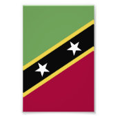 vlag Saint Kitts en Nevis Foto Afdruk (Voorkant)