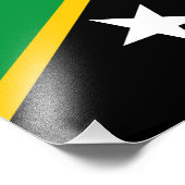 Vlag Saint Kitts en Nevis Foto Afdruk (Hoek)