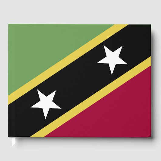 vlag Saint Kitts en Nevis Gastenboek (Voorkant)
