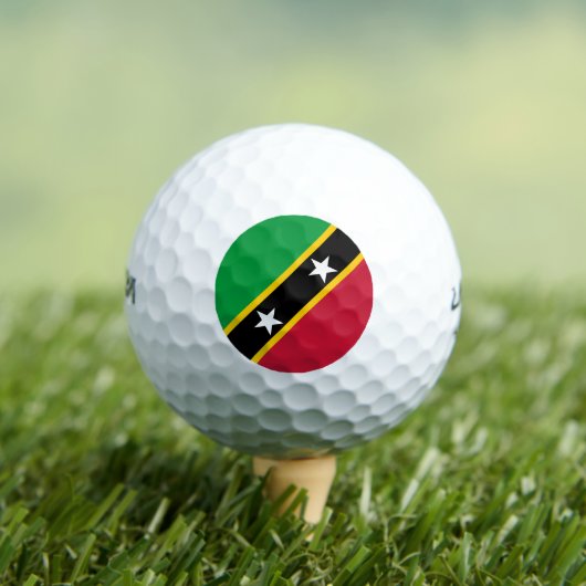 Vlag Saint Kitts en Nevis Golfballen (Insitu Shirt)