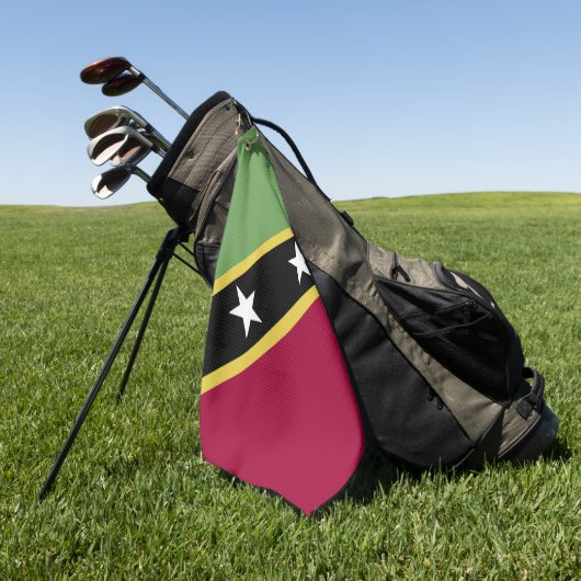 vlag Saint Kitts en Nevis Golfhanddoek (Groen)