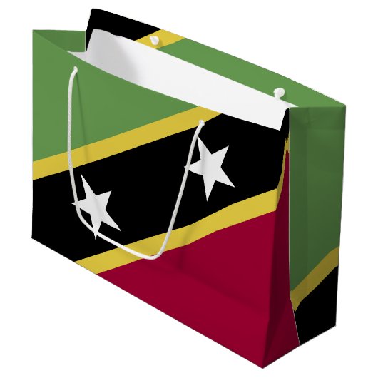 vlag Saint Kitts en Nevis Groot Cadeauzakje (Voorkant Gekanteld)