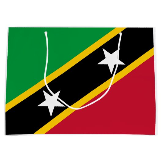 Vlag Saint Kitts en Nevis Groot Cadeauzakje (Voorkant)