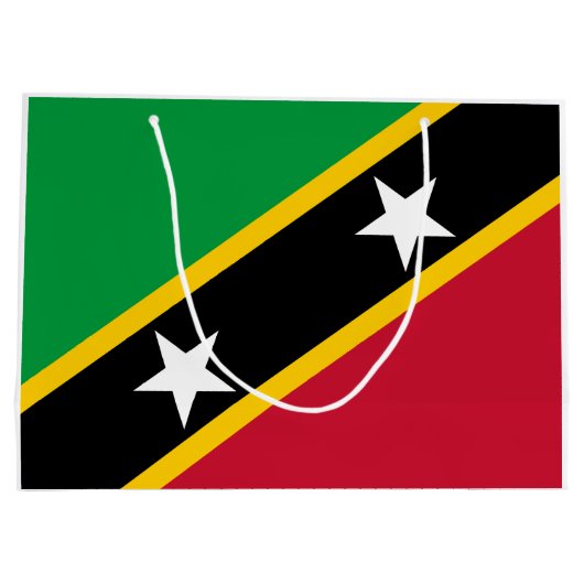 Vlag Saint Kitts en Nevis Groot Cadeauzakje (Achterkant)