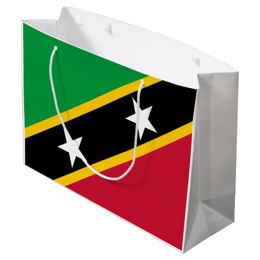 Vlag Saint Kitts en Nevis Groot Cadeauzakje (Achterkant Gekanteld)