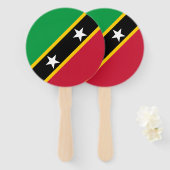 Vlag Saint Kitts en Nevis Handwaaier (Voorkant en achterkant)