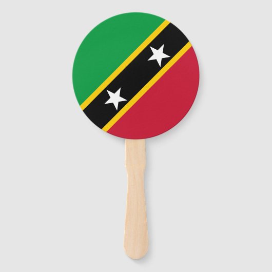 Vlag Saint Kitts en Nevis Handwaaier (Voorkant)