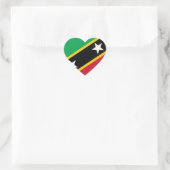 Vlag Saint Kitts en Nevis Hart Sticker (Tas)