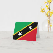 Vlag Saint Kitts en Nevis Kaart (Gele Bloem)